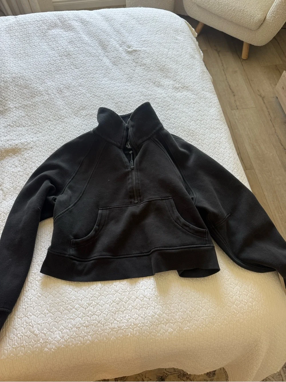 lululemon athletica Black Half-Zip Pullover Hoodie
